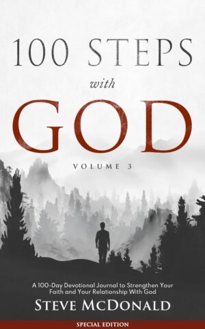 100 Steps With God, Volume 3 — Special Edition cover with devotional journal subtitle and red bottom trim